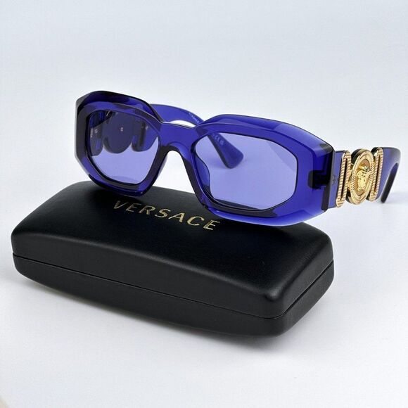 NEW Versace VE4425U MEDUSA BIGGIE 54191A  Purple Transparent Unisex Sunglasses